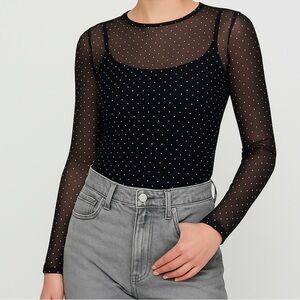 Zara Black Sheer Blouse
